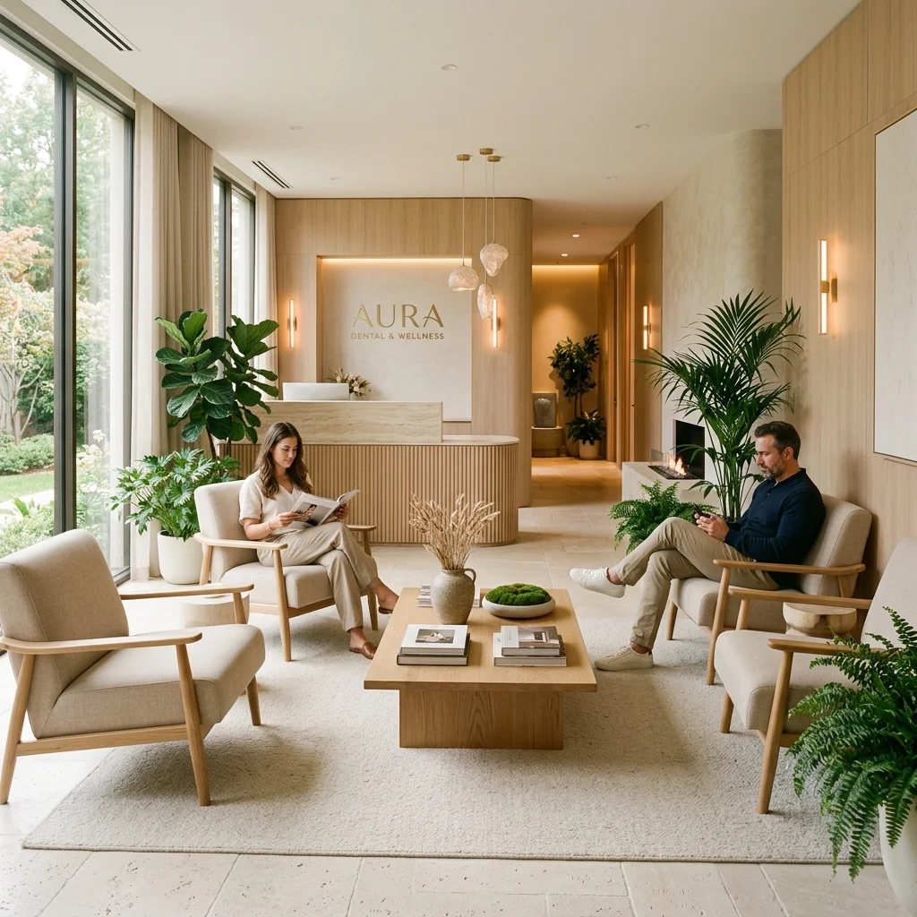 Instalaciones de ZenDental Studio que simulan un ambiente de Spa dental relajante y moderno